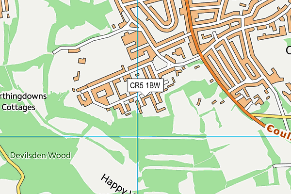 CR5 1BW map - OS VectorMap District (Ordnance Survey)