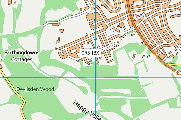 CR5 1BX map - OS VectorMap District (Ordnance Survey)