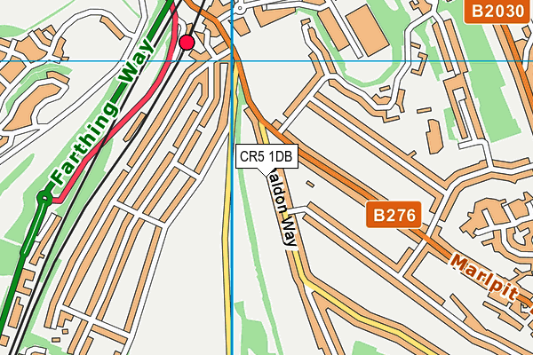 CR5 1DB map - OS VectorMap District (Ordnance Survey)