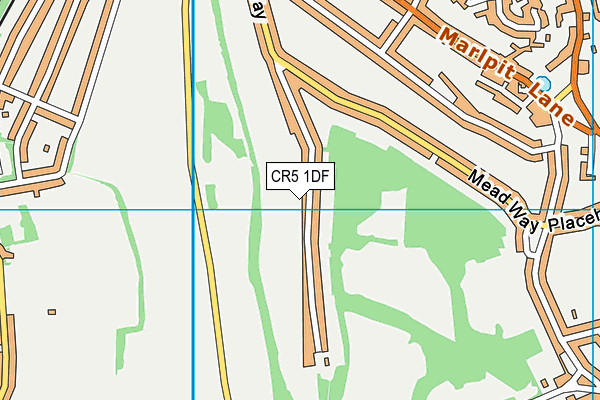 CR5 1DF map - OS VectorMap District (Ordnance Survey)