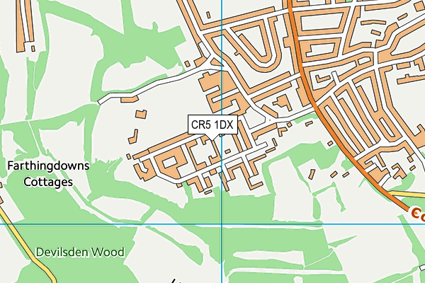 CR5 1DX map - OS VectorMap District (Ordnance Survey)