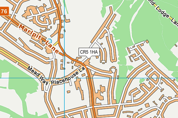 CR5 1HA map - OS VectorMap District (Ordnance Survey)