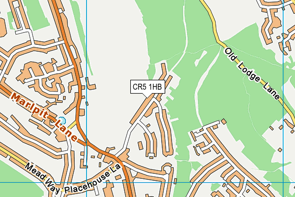 Grange Park map (CR5 1HB) - OS VectorMap District (Ordnance Survey)