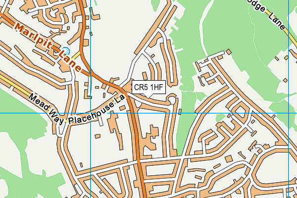 CR5 1HF map - OS VectorMap District (Ordnance Survey)