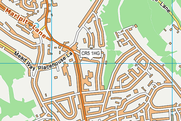 CR5 1HG map - OS VectorMap District (Ordnance Survey)