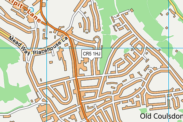 CR5 1HJ map - OS VectorMap District (Ordnance Survey)