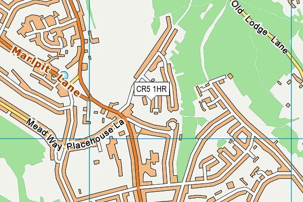 CR5 1HR map - OS VectorMap District (Ordnance Survey)