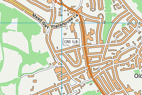 CR5 1LB map - OS VectorMap District (Ordnance Survey)