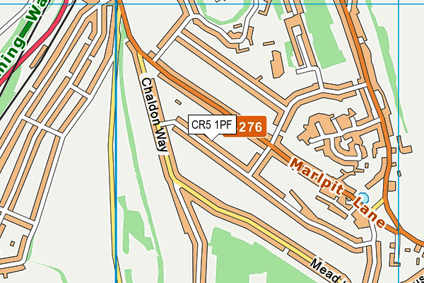 CR5 1PF map - OS VectorMap District (Ordnance Survey)