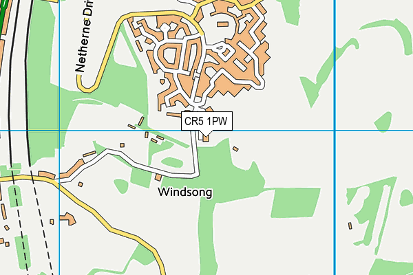 CR5 1PW map - OS VectorMap District (Ordnance Survey)