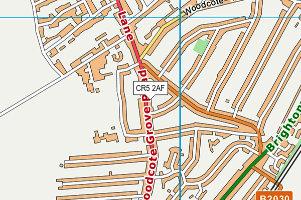 CR5 2AF map - OS VectorMap District (Ordnance Survey)