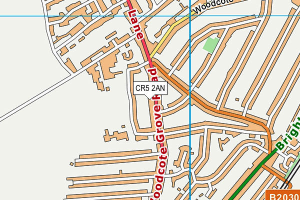 CR5 2AN map - OS VectorMap District (Ordnance Survey)