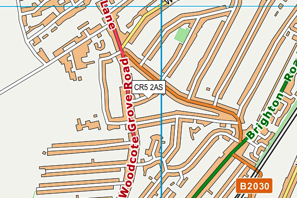 CR5 2AS map - OS VectorMap District (Ordnance Survey)