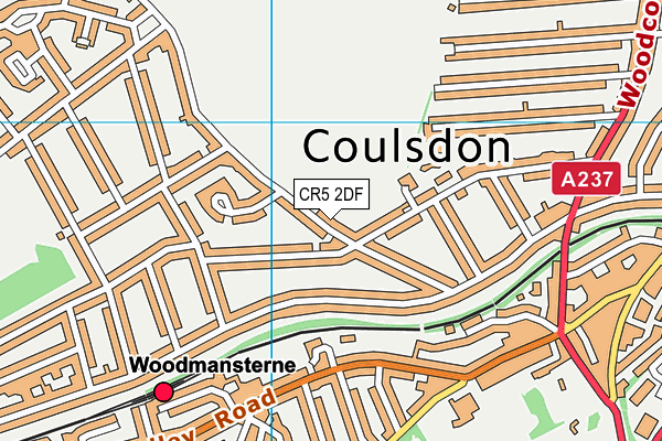 CR5 2DF map - OS VectorMap District (Ordnance Survey)