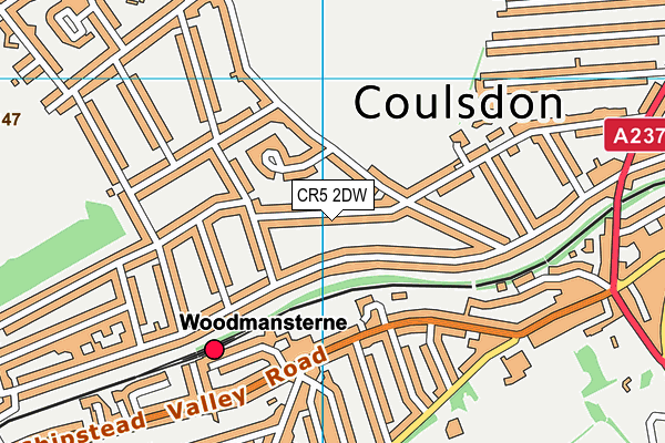 CR5 2DW map - OS VectorMap District (Ordnance Survey)