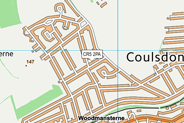 CR5 2PA map - OS VectorMap District (Ordnance Survey)