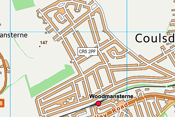 CR5 2PF map - OS VectorMap District (Ordnance Survey)