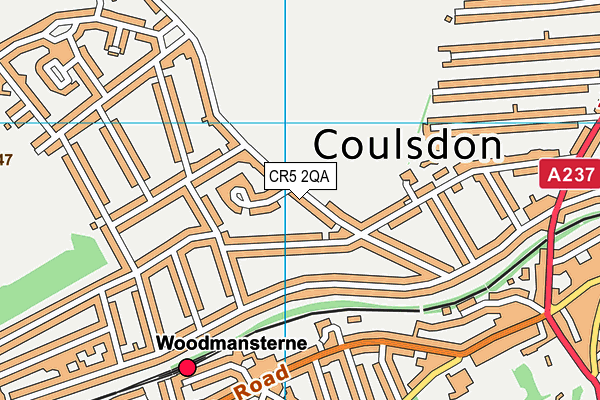 CR5 2QA map - OS VectorMap District (Ordnance Survey)