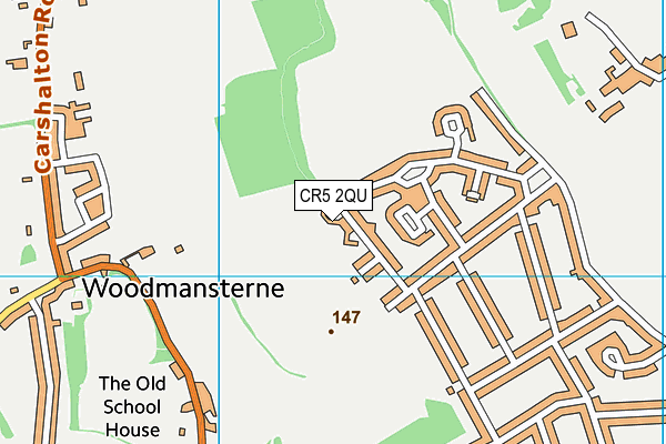 Clockhouse Recreation Ground map (CR5 2QU) - OS VectorMap District (Ordnance Survey)