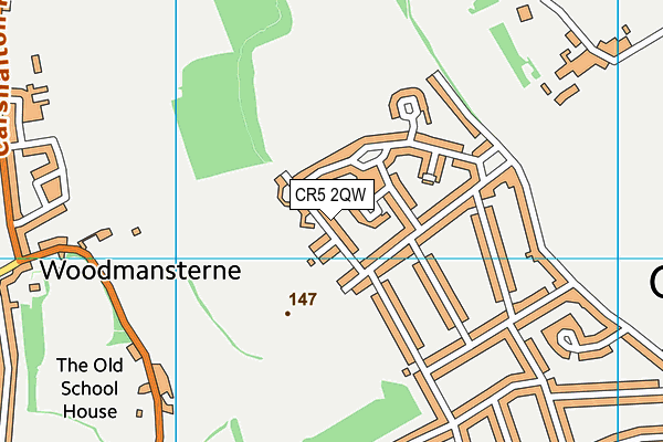 CR5 2QW map - OS VectorMap District (Ordnance Survey)