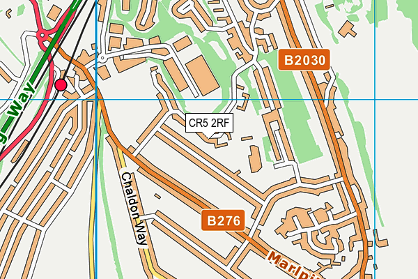 CR5 2RF map - OS VectorMap District (Ordnance Survey)