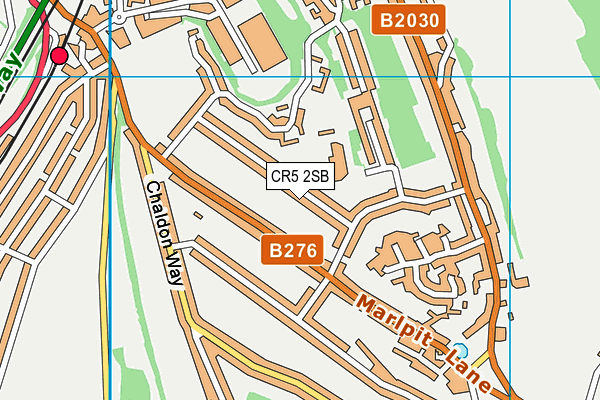 CR5 2SB map - OS VectorMap District (Ordnance Survey)