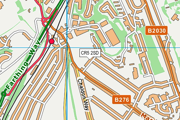 CR5 2SD map - OS VectorMap District (Ordnance Survey)