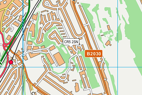 Map of NORTH OF PURLEY LIMITED at district scale