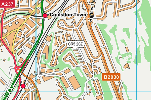 CR5 2SZ map - OS VectorMap District (Ordnance Survey)