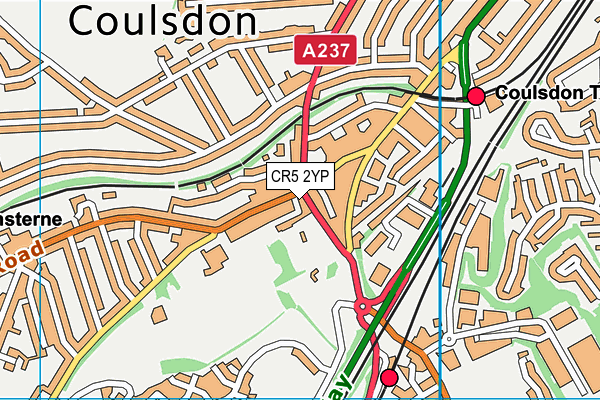 CR5 2YP map - OS VectorMap District (Ordnance Survey)