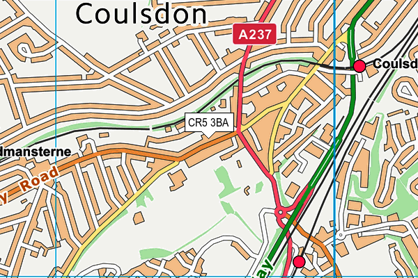 CR5 3BA map - OS VectorMap District (Ordnance Survey)