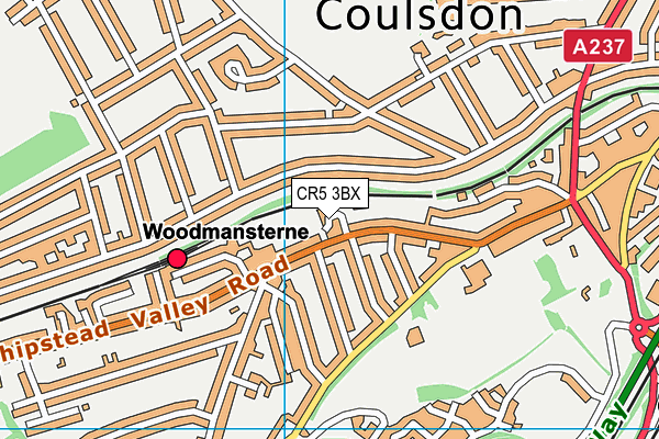 CR5 3BX map - OS VectorMap District (Ordnance Survey)