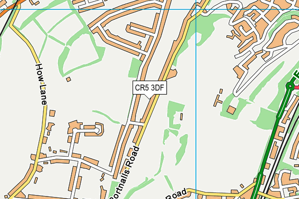 CR5 3DF map - OS VectorMap District (Ordnance Survey)