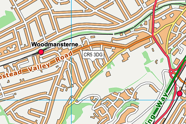 CR5 3DG map - OS VectorMap District (Ordnance Survey)