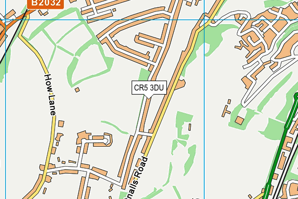 Rickman Hill map (CR5 3DU) - OS VectorMap District (Ordnance Survey)
