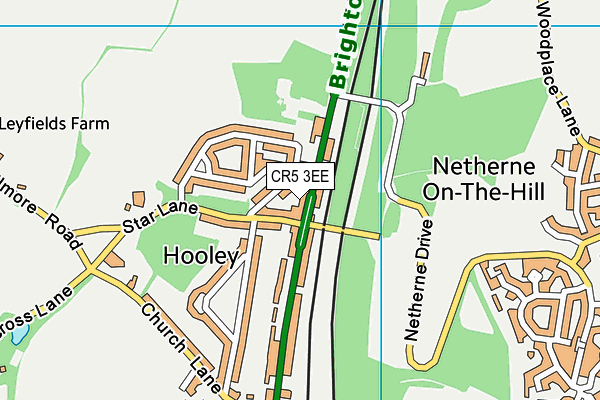 Map of HOOLEY NEWS AGENT LTD at district scale