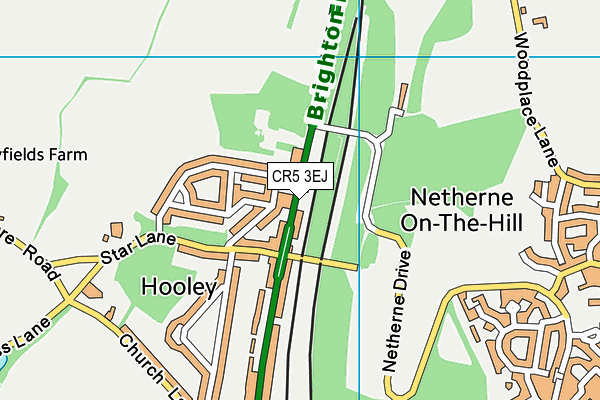 CR5 3EJ map - OS VectorMap District (Ordnance Survey)