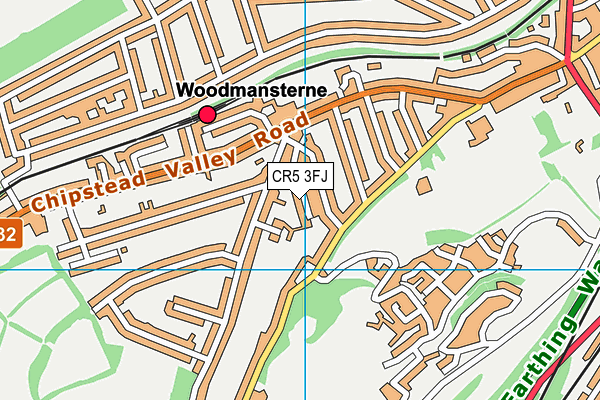 CR5 3FJ map - OS VectorMap District (Ordnance Survey)