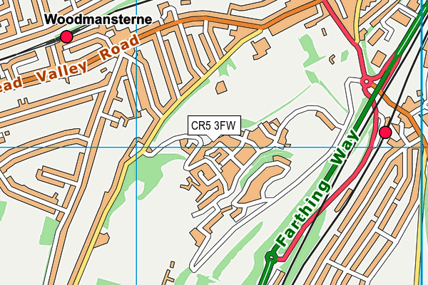 CR5 3FW map - OS VectorMap District (Ordnance Survey)