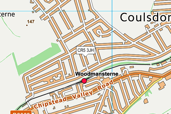 CR5 3JH map - OS VectorMap District (Ordnance Survey)