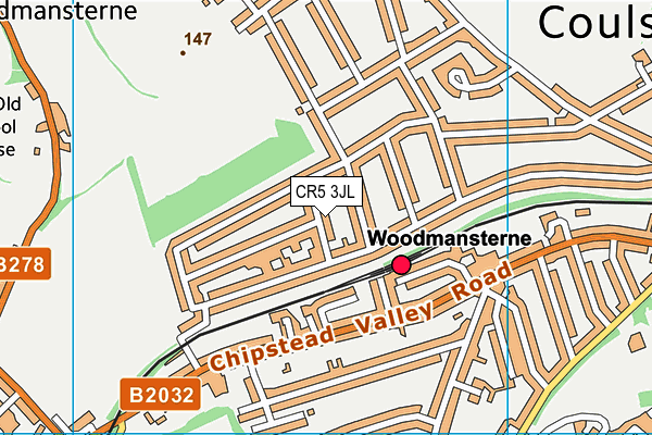 CR5 3JL map - OS VectorMap District (Ordnance Survey)