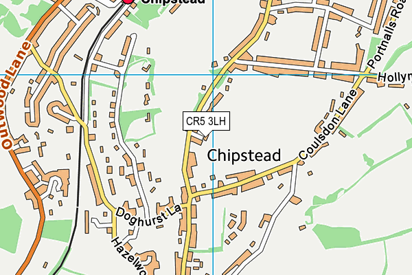 CR5 3LH map - OS VectorMap District (Ordnance Survey)