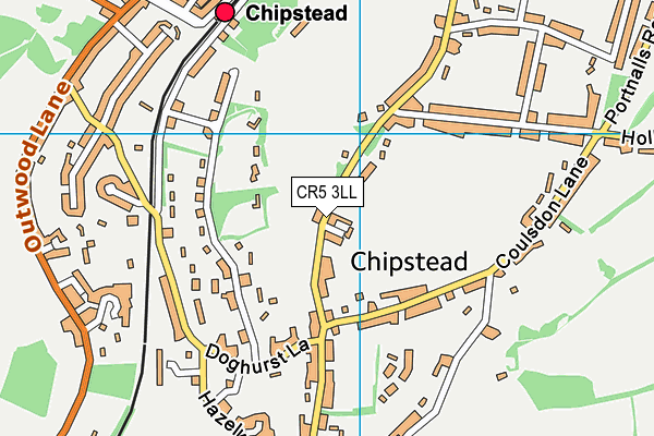 CR5 3LL map - OS VectorMap District (Ordnance Survey)