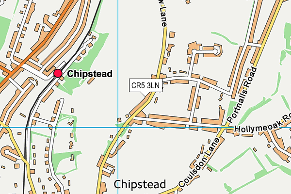 Chipstead Golf Club map (CR5 3LN) - OS VectorMap District (Ordnance Survey)
