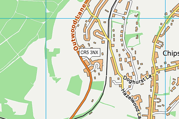 CR5 3NX map - OS VectorMap District (Ordnance Survey)