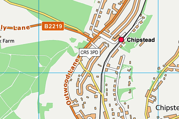 CR5 3PD map - OS VectorMap District (Ordnance Survey)