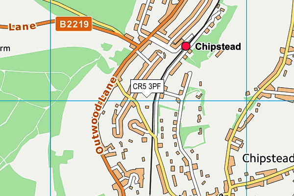 CR5 3PF map - OS VectorMap District (Ordnance Survey)