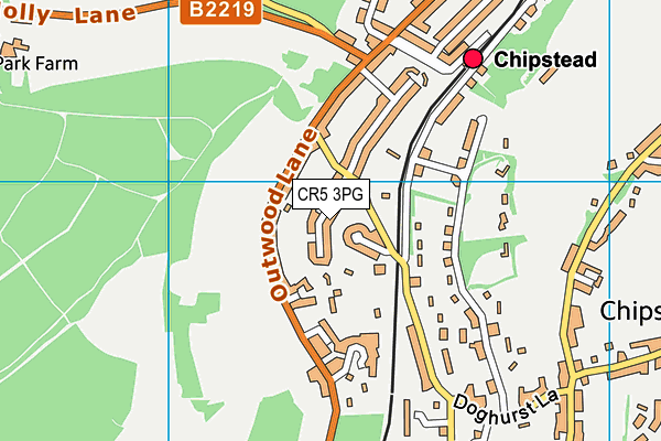 CR5 3PG map - OS VectorMap District (Ordnance Survey)