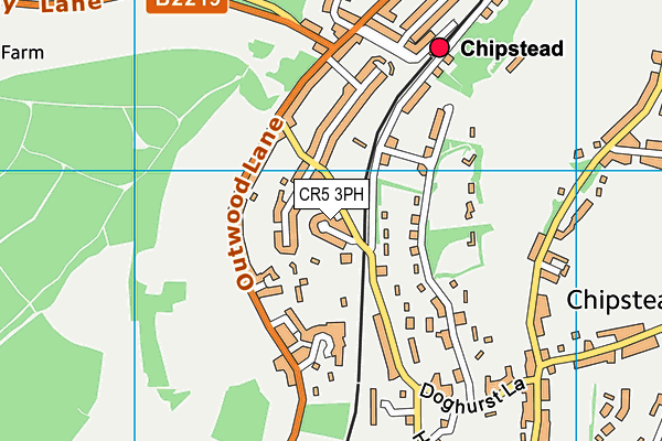 CR5 3PH map - OS VectorMap District (Ordnance Survey)