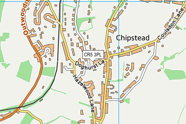 CR5 3PL map - OS VectorMap District (Ordnance Survey)